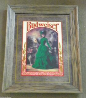  Green Dress Victorian Bud Girl Bar Beer Mirror Mancave Decore