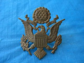 WW2 WW1 U s Army Gold Eagle Shield Hat Cap Pin