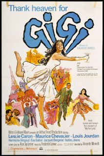 Gigi 1966 re Release Original Movie Poster Eva Gabor