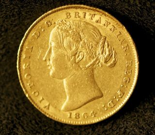 1864 Sovereign Gold Coin 1864 Australia Sydney Mint RARE