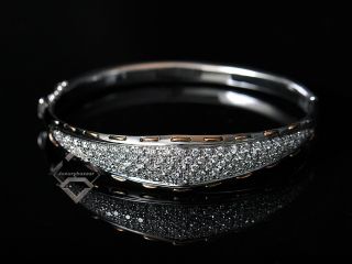 Damiani 18K White Rose Gold Micro Pave Diamond Bracelet