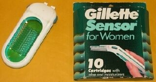 Gillette Sensor Women Razor w/ 10 Blades Cartridges   Fits Mens Sensor