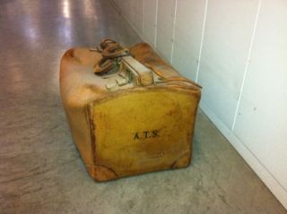 1920s Vintage Gladstone Leather Bag Travel Suitcase
