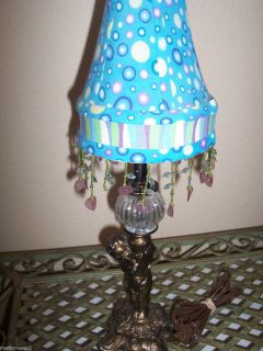 Cherub Table Lamp Shade Art Deco Style with Glass Ball 17 1 2 Tall