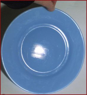 Vintage Delphite Blue Glass Semi Opqaue Plate 8 inch Fire King or