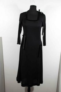 Giorgio Armani Italian Black Jersey MIDI Dress 3 4 Sleeves
