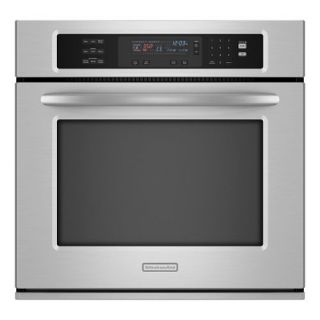 KitchenAid 30 in Single Electric Wall Oven Even Heat True Convection
