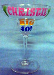 Personalized Acrylic or Glass Margarita Glass Adorable