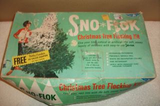 Vintage Snow Flok Flock Flocking Kit Christmas Tree General Mills