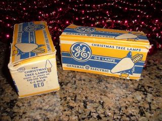 Vintage GE C6 Christmas Light Bulbs in Original Boxes ―Twenty (20