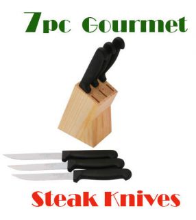Gourmet Chef 7pc Stainless Steel Steak Knives Knife Cutlery Set