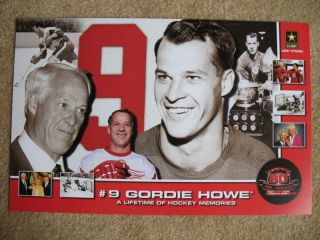 Gordie Howe Mr Hockey 80th Birthday Poster Red Wings