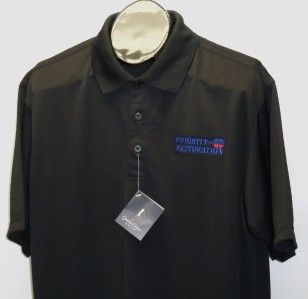 New Mens Black Gordon Cooper Golf Polo Shirt XL