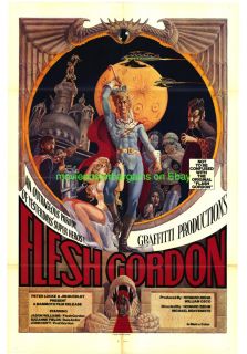 Flesh Gordon Movie Poster 1974 PARODY of Flash Gordon