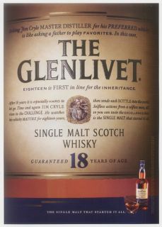 2005 Glenlivet 18 Year Old Scotch Whisky Print Ad