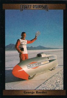 Harley Davidson Motorcycle George Roeder Drove A Torpedo Shaped