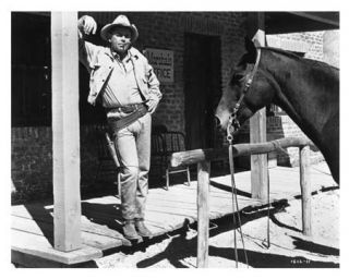 Glenn Ford and Horse Western Scene Still G025