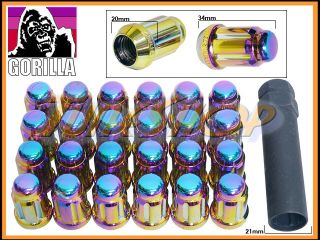 24 Gorilla Spline Tuner Lock Lug Nut 12x1 5 1 5 Acorn Wheels Rims Neo