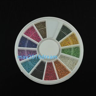 Decoration Glitters Acrylic Tips Manicure Wheel Bead Nail Art 1mm