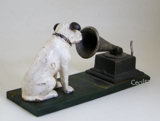 RCA Nipper Dog with Gramophone Phonograph Cast Iron Doorstop