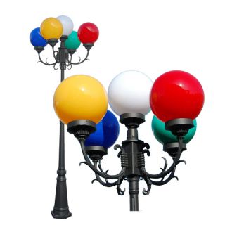 Gorgeous Globe Style 5 Lights Globes Outdoor Post Pole Lighting OT0015