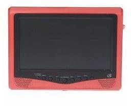 GPX TL709 7 LCD Red Portable HDTV ATSC Tuner TL709R