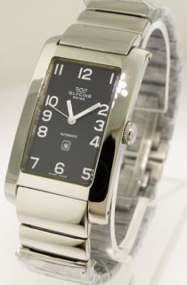 Glycine Rettangolo Automatic Date Swiss Made Watch Exhibition Back ref