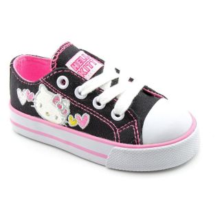 Hello Kitty Lil Katie Toddler Girls Size 10 Black Fabric Sneakers