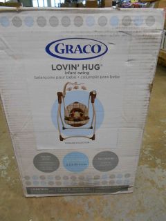 Graco Lovin Hug Easy Entry Open Top Curved Frame Swing Morgan 1761531