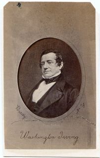Washington Irving American Writer Author 1860s Mathew Brady CDV Photo