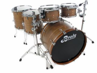  5pc Spotted Gum Exotic Ply Drum Set Natural Satin Demo Kit