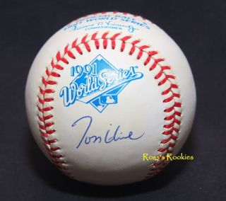 Tom Glavine 1991 World Series Autographed Baseball 17