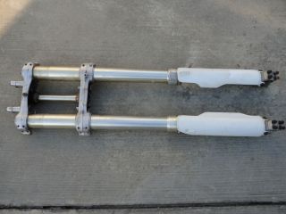 89 01 HONDA CR500 FRONT FORK ASSEMBLY COMPLETE w/ TRIPLE TREES CR500