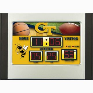 Georgia Tech Yellow Jackets NCAA Scoreboard Desk Alarm Clock w/ Temp
