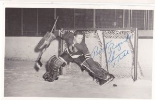 1950s Glenn Hall Signed Autographed Postcard