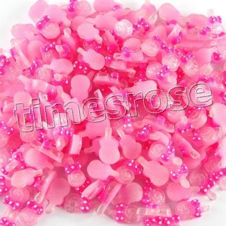 10 x DIY 3D Lollipop Glitter Nail Art Decoration Acrylic Pink 626