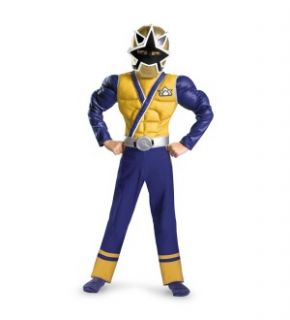  in his Power Rangers Gold Ranger Samurai Muscle Chest Child Costume