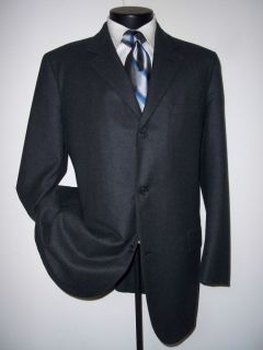 Brooks Brothers Golden Fleece Charcoal Flannel Wool Suit 42 L
