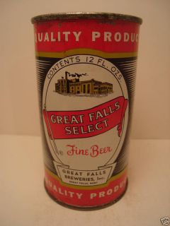 Great Falls Select 4 Flat Top Old Beer Can 74 22