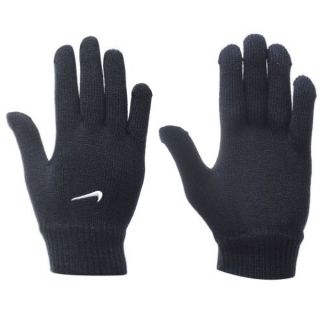 Nike Mens Knitted Winter Gloves Black Sports Gloves Size L XL Swoosh