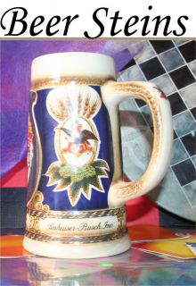 1980 s Budweiser Beer Stein Made in Germany Mug Buesh