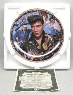 Collectable Music Box Plate Hound Dog Bop
