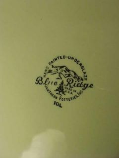 Southern Pottery Co Blue Ridge Green Briar 9 3 8 Luncheon Plate