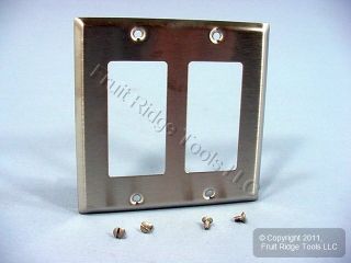 Nonmag Stainless 2 Gang Decora Cover Wallplate GFCI GFI