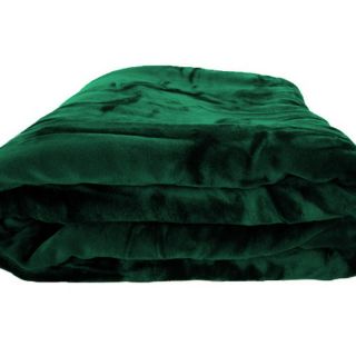 Brand New Soft Dark Green Mink Plush Blanket Queen Full