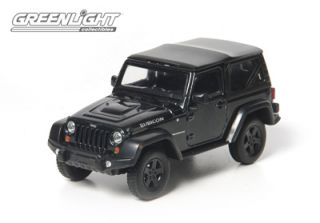 Greenlight Collectibles 1 43 Scale Black 2012 Jeep Wrangler Rubicon