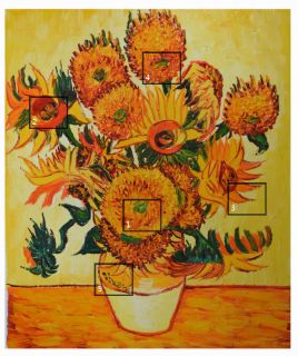 High Quality Van Gogh Reproduction Sunflower Canvas Oil Painting Free