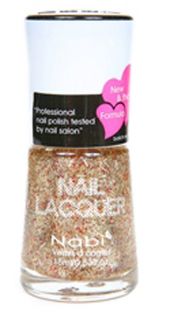 Gold Glitter Nail Polish w Mini Gold Glitter by Nabi