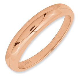 New 14k White Yellow or Rose Gold Casted Band Ring Available in