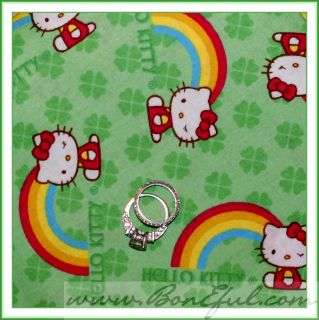  Kitty Rainbow 4 Leaf Clover St Patricks Day Irish Luck Vtg FQ